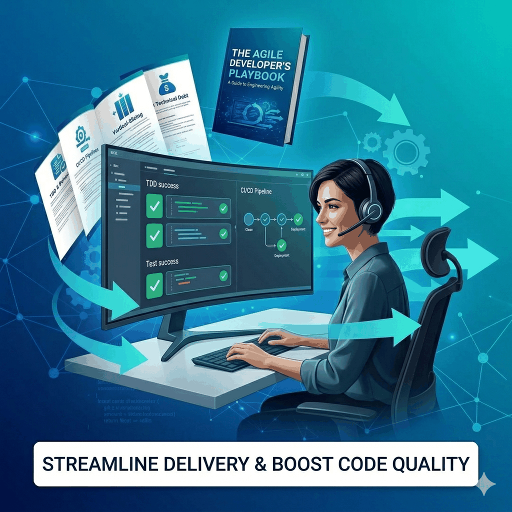 Cover of The Agile Developer’s Playbook PDF guide for mastering modern software engineering techniques and agile mindset