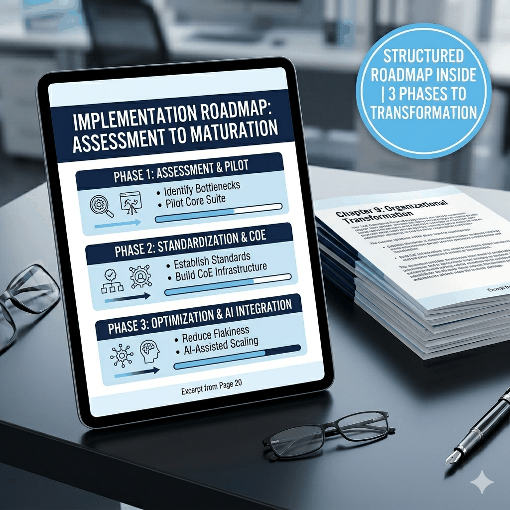 Cover of Agile Automation guide showing strategic roadmap and automation concepts for software delivery leadership