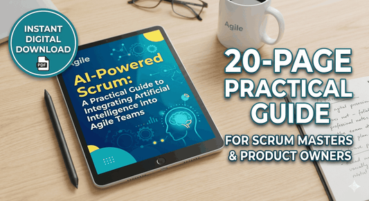 Cover of AI-Powered Scrum PDF guide for Agile teams and Scrum Master tools in project management