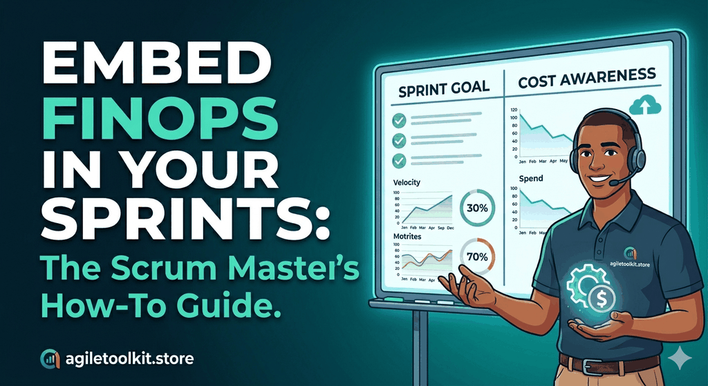 Cover of Agile FinOps Guide for Scrum Masters on cloud cost management and Agile financial awareness