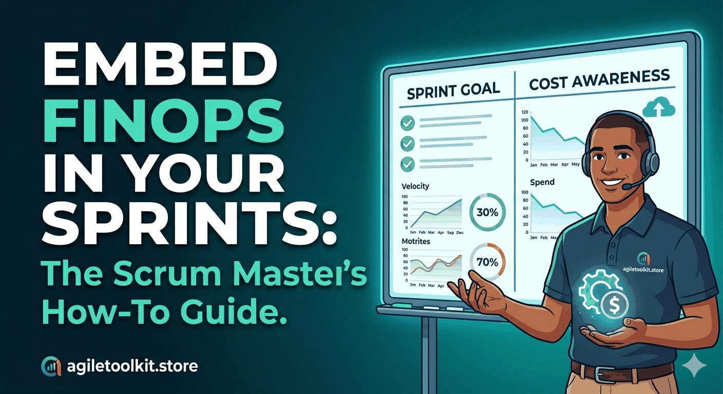 Cover of Agile FinOps Guide for Scrum Masters on cloud cost management and Agile financial awareness