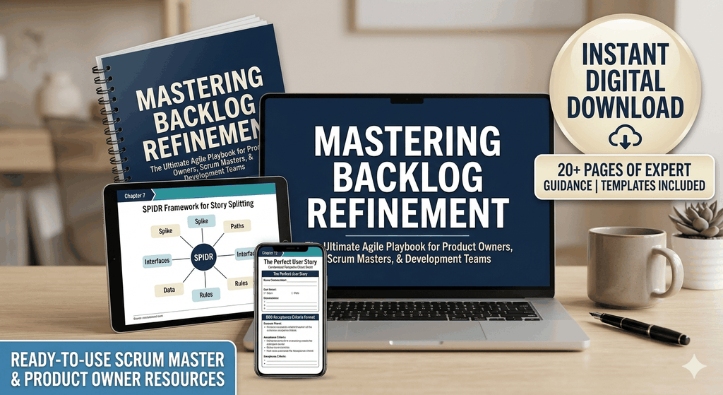 Agile Backlog Refinement Playbook digital PDF guide fanned pages preview