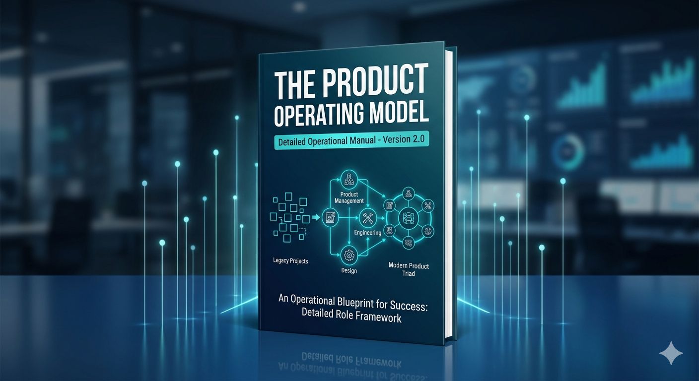 Cover of the Operational Manual for Empowered Product Teams by Agile Toolkit, highlighting mindset shift and product leadership chapters.