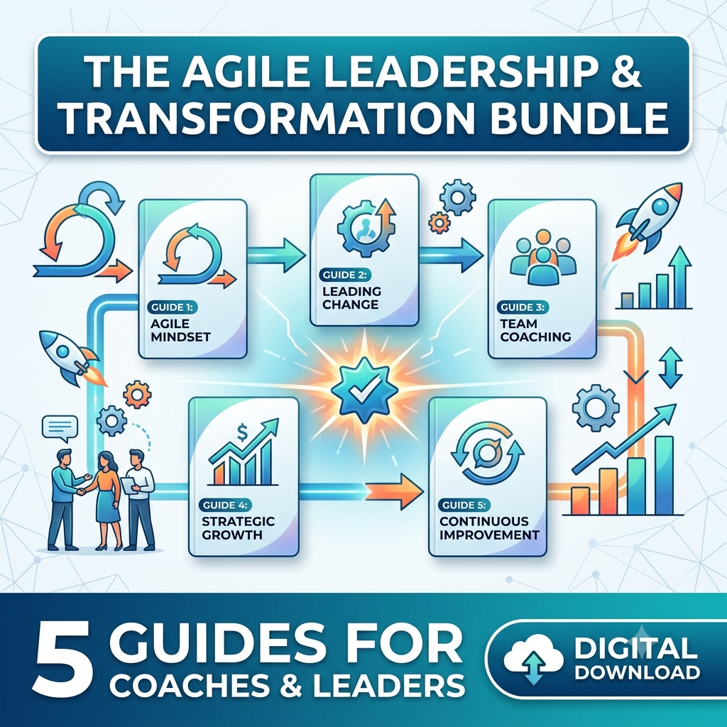 The Agile Leadership & Transformation Bundle | 5 Guides for Coaches & Leaders (Digital Download)