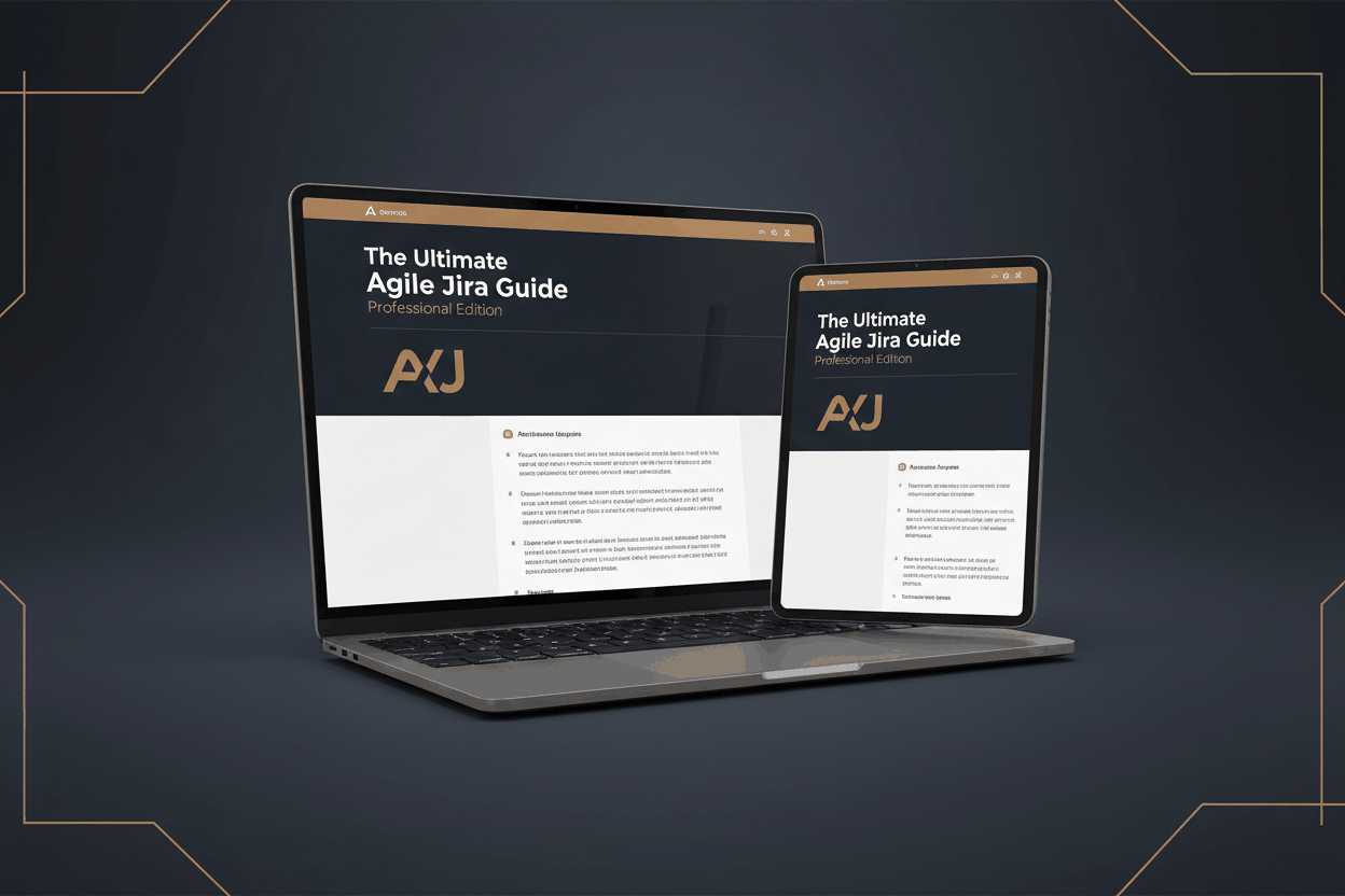 Cover of The Ultimate Agile Jira Guide Professional Edition digital download for Agile teams and Jira configuration tips